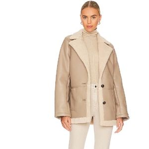 BRAND NEW Taupe Faux Fur Medium Jacket from REVOLVE.